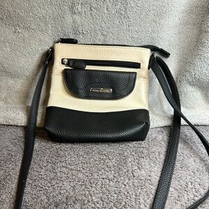 Stone New York Black and Cream Crossbody Bag